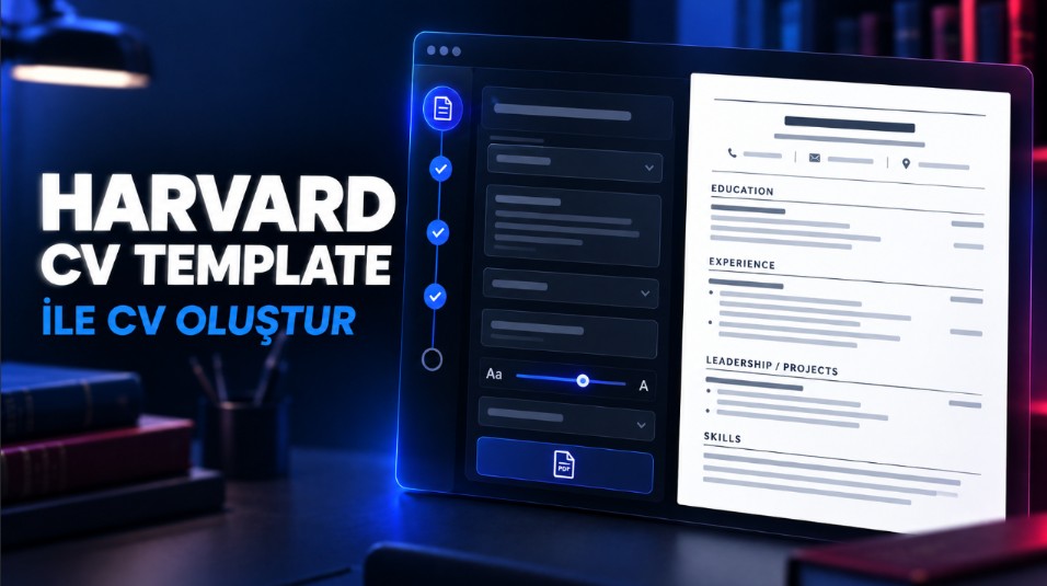 Harvard CV Template ile CV Oluştur