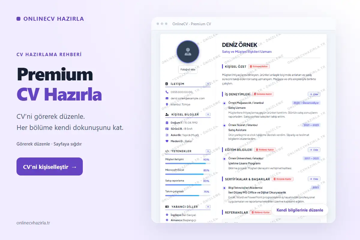 Premium CV Oluşturma: Adım Adım Premium CV Hazırlama